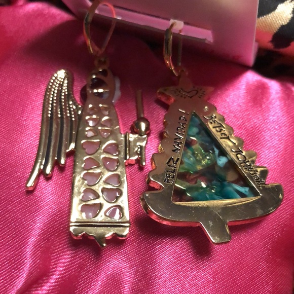 NWT Beautiful Betsey Johnson Sparkly Rhinestone Christmas Holy Night Earrings - Picture 4 of 8